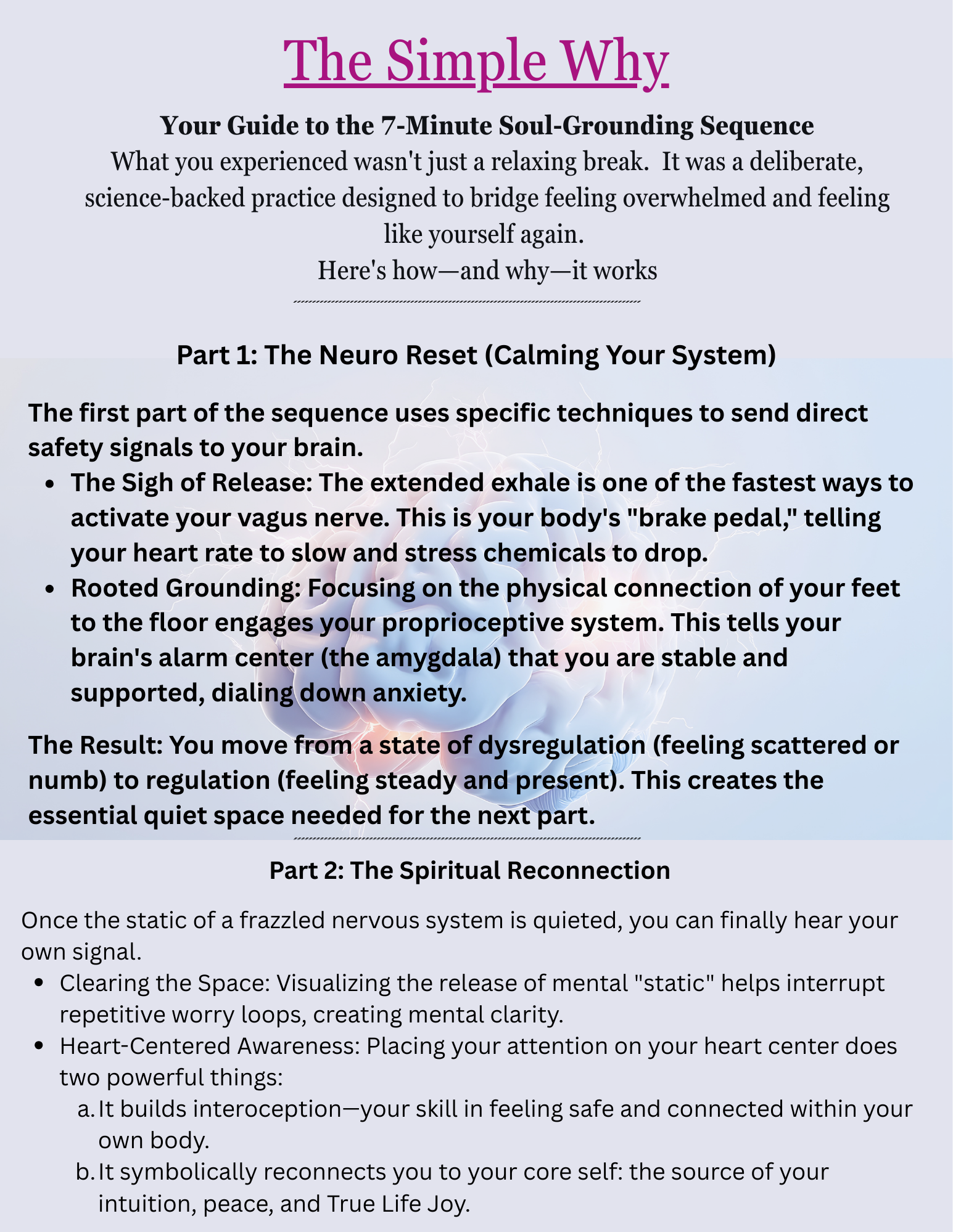 Your Guide to the 7-Minute Soul-Grounding Sequence What you experienced wasn't just a relaxing break. It was a deliberate, science-backed practice designed to bridge feeling overwhelmed and feelin